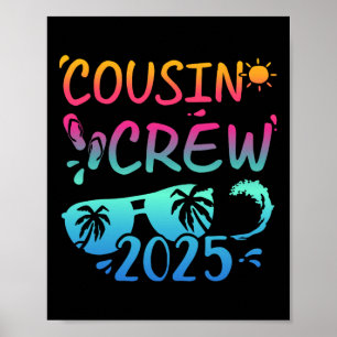 Affiche Cousin Crew 2025 Pour Vacances D'Été Famille
