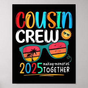 Affiche Cousin Crew 2025 Réunion de famille Faire des souv