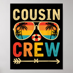 Affiche Cousin Crew 2025 Summer Vacation Beach Voyage en f