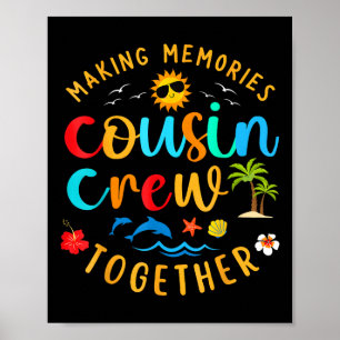 Affiche Cousin Crew 2025 Summer Vacation Beach Voyage en f