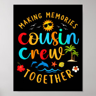 Affiche Cousin Crew 2025 Summer Vacation Beach Voyage en f