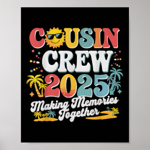 Affiche Cousin Crew 2025 Summer Vacation Beach Voyage en f