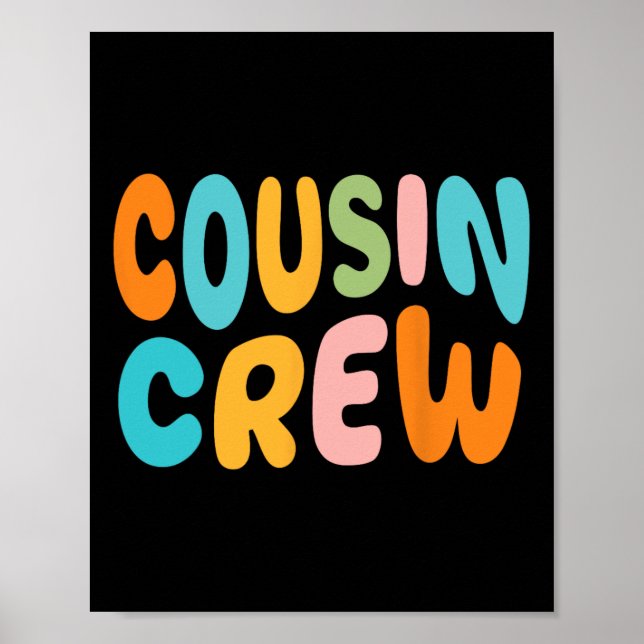 Affiche Cousin Crew 2025 Vacation Famille Enfant Garçon Fi (Devant)