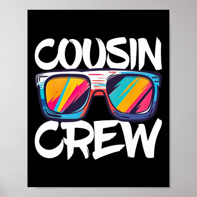 Affiche Cousin Crew Adultes Enfants Qui Correspondent À L' (Devant)