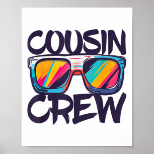 Affiche Cousin Crew Chemise Adultes Enfants Correspondant 