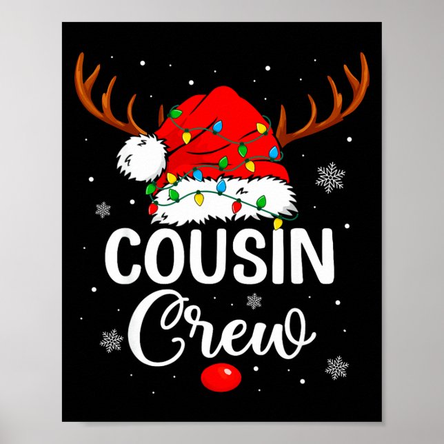 Affiche Cousin Crew Christmas Pajamas For Men Kids Women G (Devant)