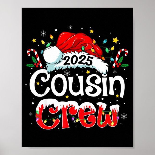 Affiche Cousin Crew Christmas Xmas Lights Family Matching  (Devant)