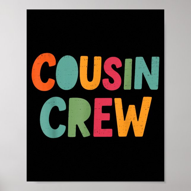Affiche Cousin Crew Family Matching Funny Cousin Team Girl (Devant)