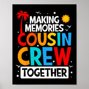 Affiche Cousin Crew Summer Vacances Plage Voyages en famil