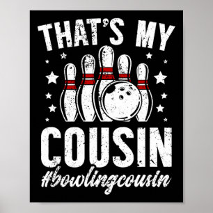 Affiche Cousin De Bowling De Bowler Bowling Cousin - Noir