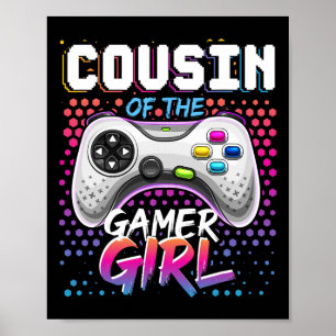 Affiche Cousin De La Gamer Girl Matching Jeu Vidéo Naissan