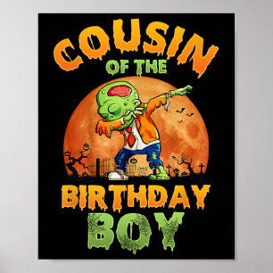 Affiche Cousin De L'Anniversaire Garçon Zombie Maman Hallo