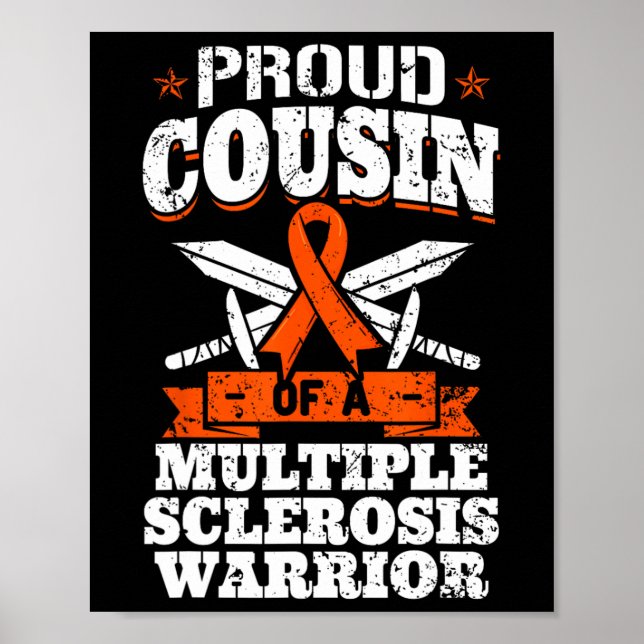 Affiche Cousin D'Un Guerrier Sclérosé Multiples Ms Awards (Devant)