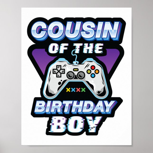 Affiche Cousin Of The Birthday Boy Vidéo Jeu Anniversaire  (Devant)