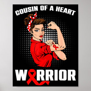 Affiche Cousine d'un guerrier du cœur Maladie cardiaque Ch