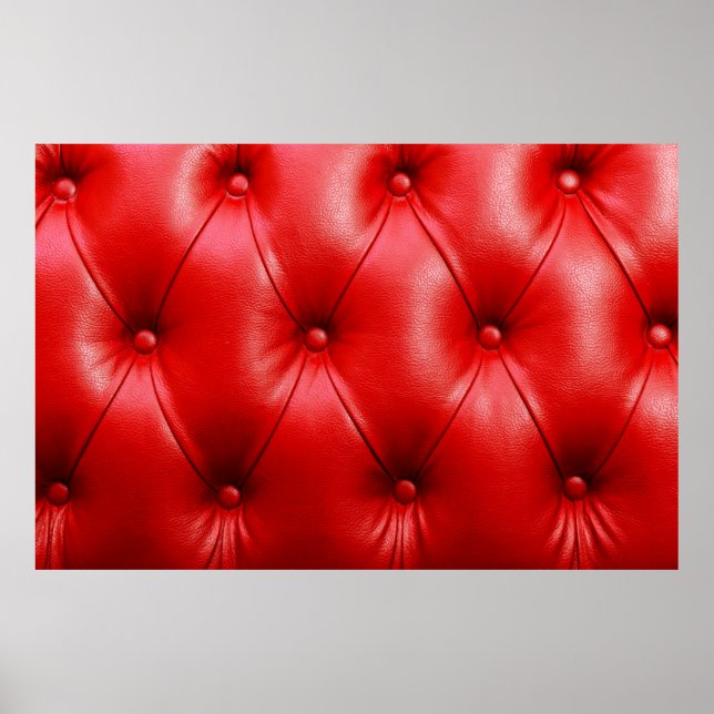Affiche Coussin rouge texture cuir (Devant)