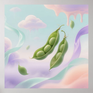 Affiche Coussinets de Pois Flottants Rêveurs