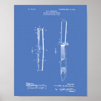 Affiche Couteau de chasse 1904 Plan directeur de l'art des