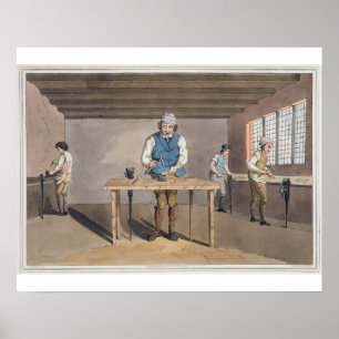 Affiche Coutelier de Sheffield, de "costume de Yorkshire"