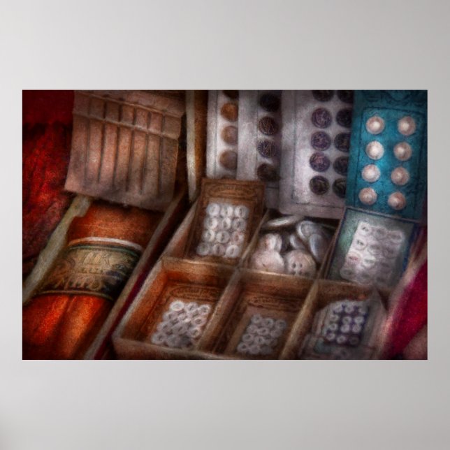 Affiche Couture - Boutons frais à vendre (Devant)