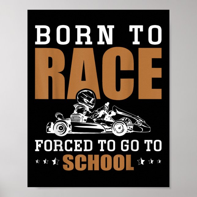 Affiche Couture Née À La Course Obligée D'Aller À L'École (Devant)
