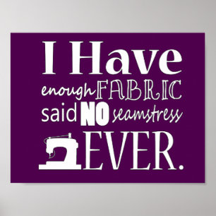 Affiche Couture ・ Pas Assez D'Artisanat De Tissu {Dark}