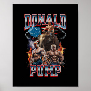 Affiche Couvercle de pompe de gym de Donald Pump Trump