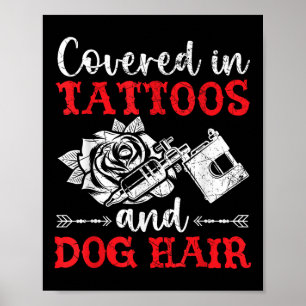 Affiche Couvert De Tatouages Et De Tatouages De Cheveux De