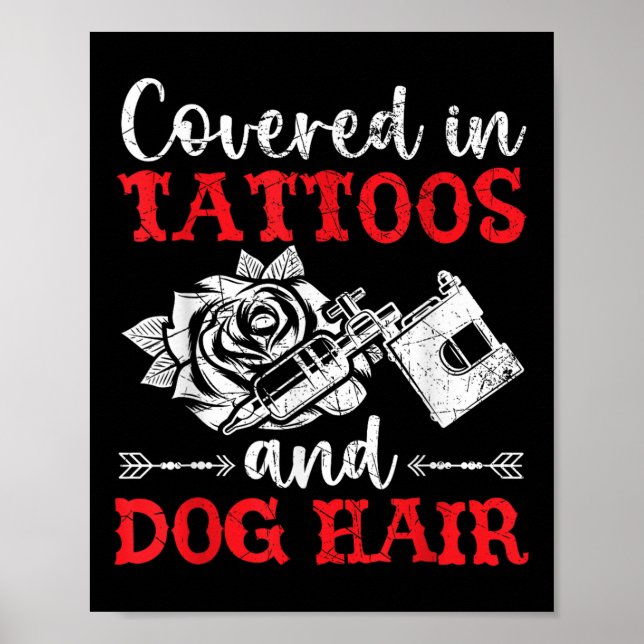 Affiche Couvert De Tatouages Et De Tatouages De Cheveux De (Devant)