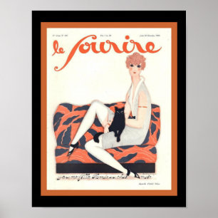 Affiche Couverture 11x14 de Le Sourire French Deco 1928