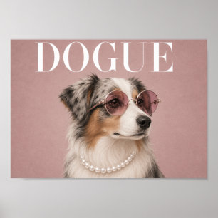 Affiche Couverture A4 de Berger Australien Rose