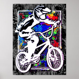 Affiche Couverture Bmx iPad colorée - Vélo Bmx - Vélo B