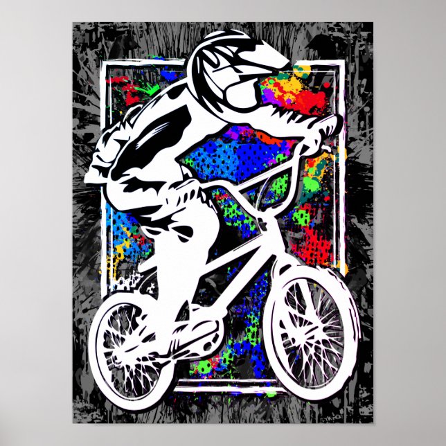 Affiche Couverture Bmx iPad colorée - Vélo Bmx - Vélo Bmx (Devant)