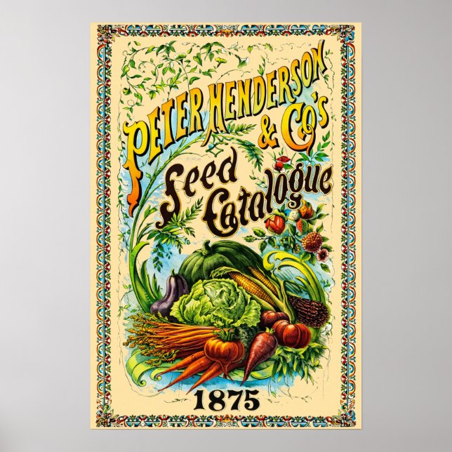 Affiche Couverture de catalogue de graines de l'ère victor (Devant)
