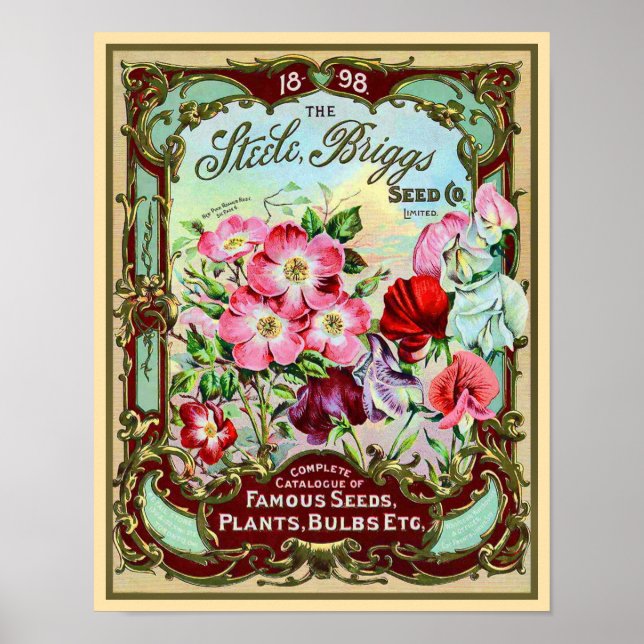 Affiche Couverture de catalogue des semences vintages Plan (Devant)