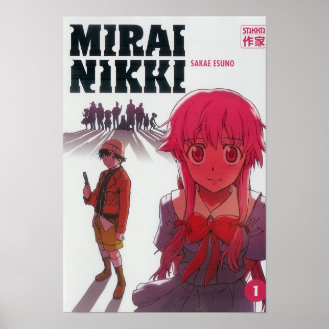 Affiche Couverture de journal de l'avenir Mirai Nikki 1 (Devant)