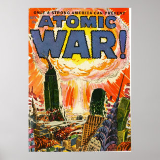 Affiche Couverture de la bande dessinée de la Guerre atomi