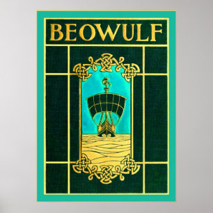 Affiche Couverture de livre vintage de ~ de Beowulf