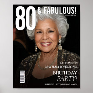 Affiche Couverture de magazine 80e anniversaire de bienven