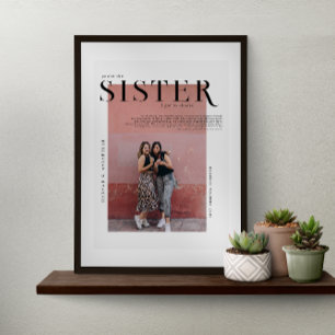 Affiche Couverture de magazine Collage photo cadeau pour