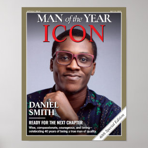 Affiche Couverture de magazine d'anniversaire personnalisé
