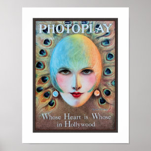 AFFICHE COUVERTURE DE MAGAZINE DE CINÉMA DES ANNÉES 1920 V