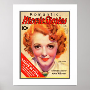 AFFICHE COUVERTURE DE MAGAZINE DE CINÉMA VINTAGE 1930