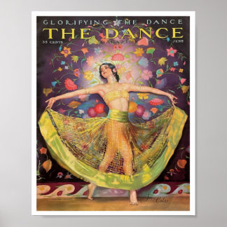 Affiche Couverture de magazine de danse des années 1920