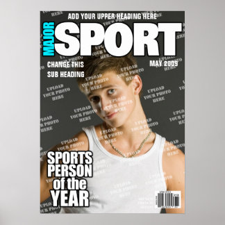 Affiche Couverture de magazine de sport personnalisée