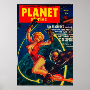 Affiche Couverture de magazine d'histoires de planète 2