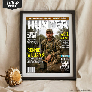 Affiche Couverture de magazine HUNTER personnalisée, chass