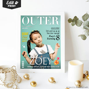 Affiche Couverture de magazine OUTER personnalisée pour Ad