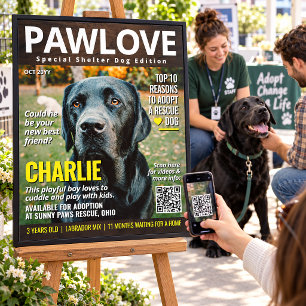 Affiche Couverture de magazine personnalisée Adopt a Pet,