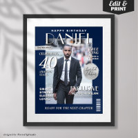 Couverture de magazine personnalisée, Portrait d'a